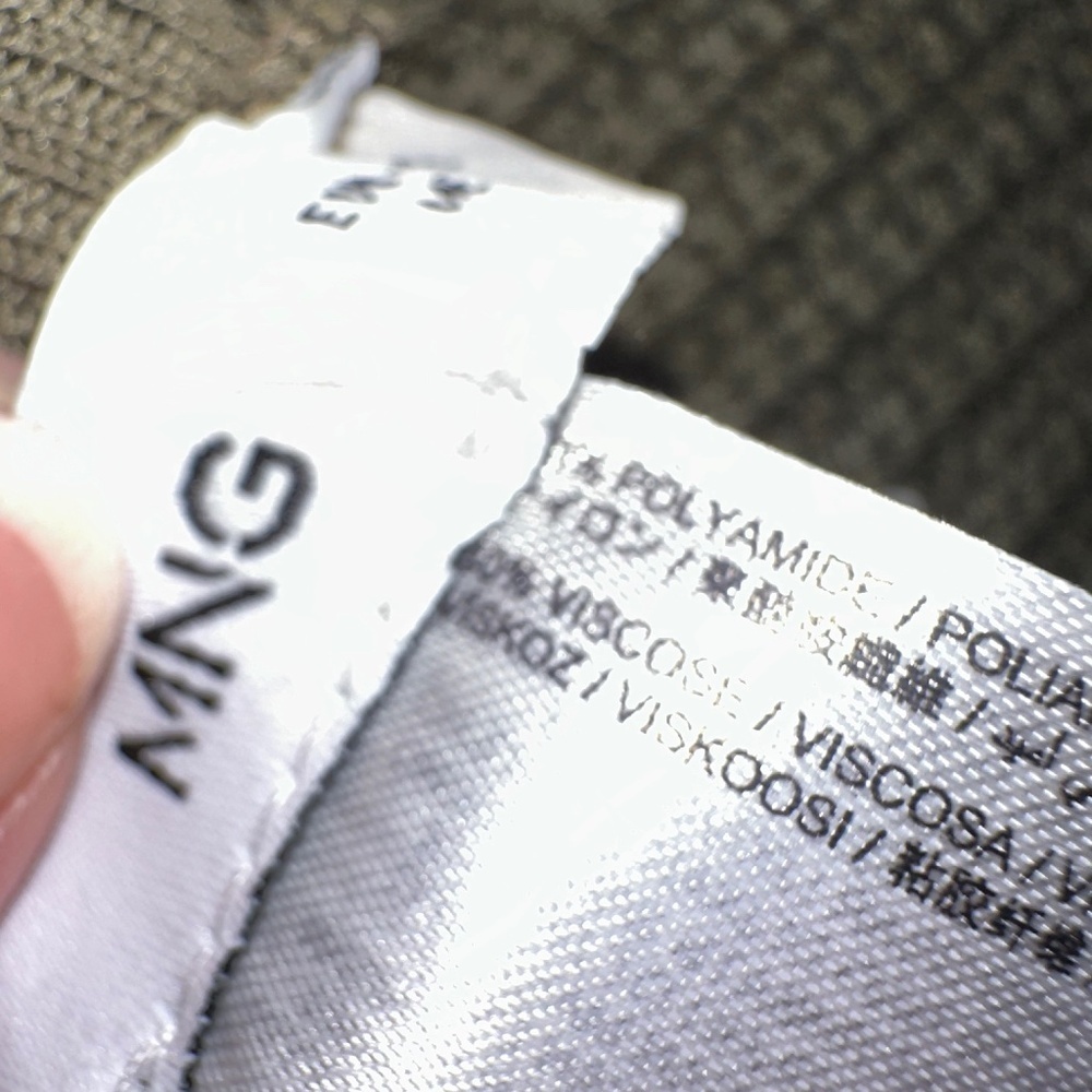 NEW MNG by MANGO olive button detail skirt, L, P 1405 - Picture 8 of 8